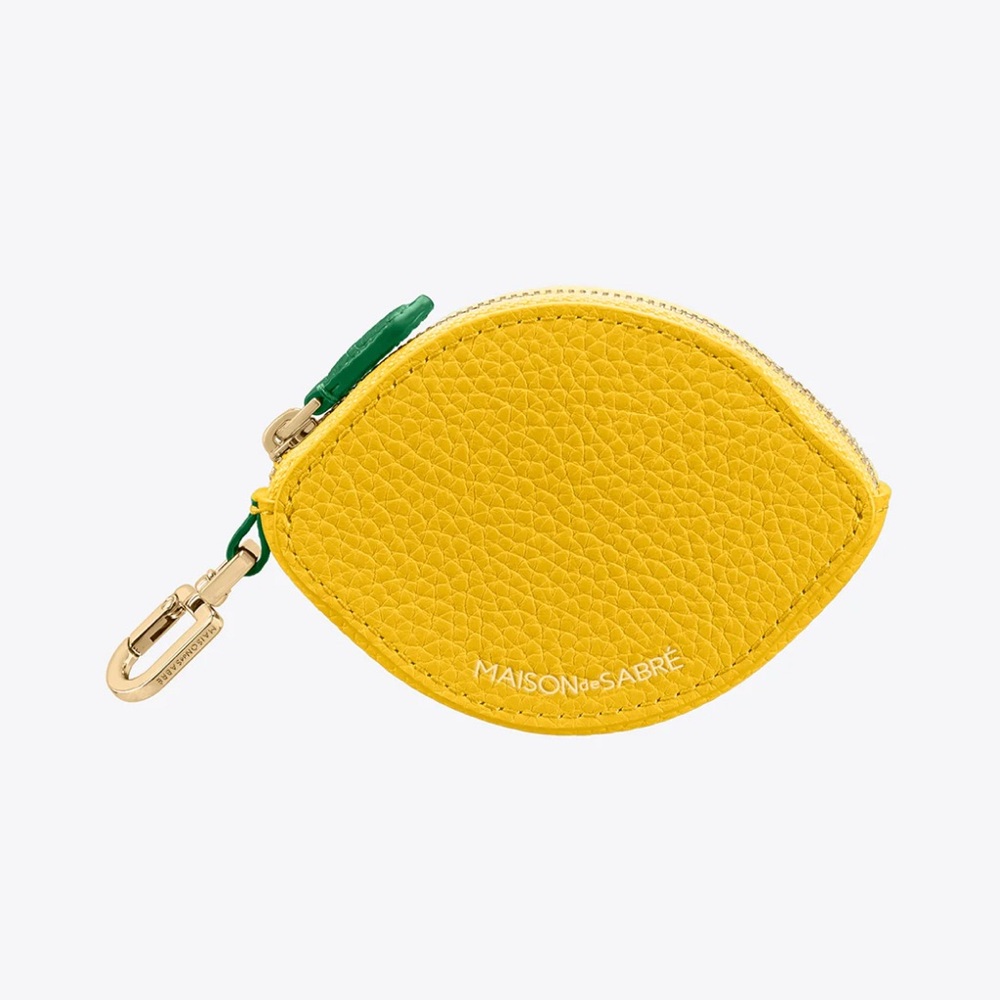 NWT Maison de Sabre Lemon Fruit Coin Purse